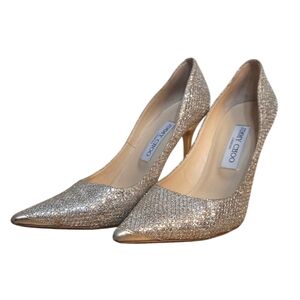 JIMMY CHOO Romy Glitter Fabric Pumps